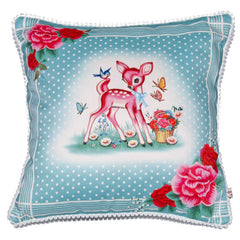 Cushion Pillow Cover  Pink Deer By Wu & Wu
